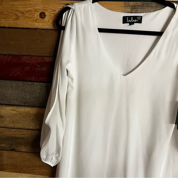 Lulu’s Shifting Dears White Long Sleeve Dress Size‎ XS - Picture 3 of 10
